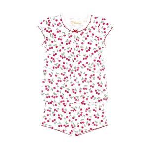 NEW PETIDOUX kids' pima short pajamas in vintage cherries
